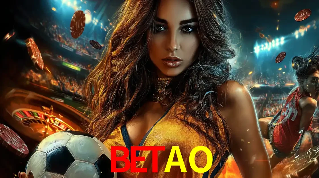 Mulher segurando uma bola de futebol em uma montagem que mistura a paixão esportiva com a emoção da roleta de cassino, tudo disponível na plataforma BETAO.